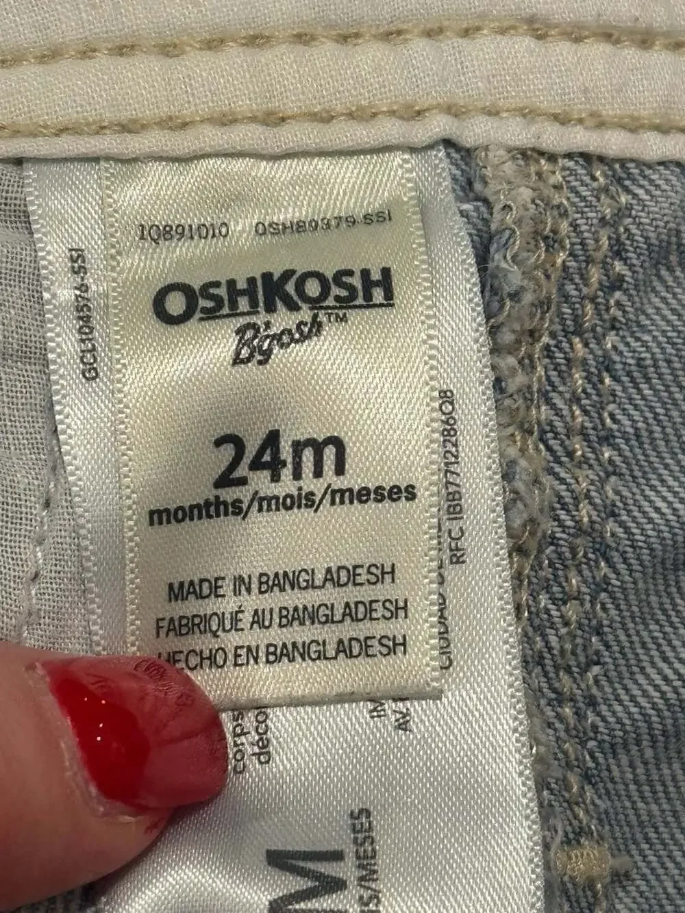 OshKosh B'gosh Toddler Denim Shortalls with Stripe Straps